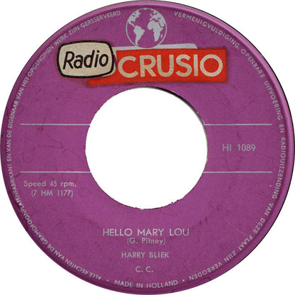 Harry Bliek - Hello Mary Lou Vinyl Singles Vinyl Zeer Goed / Hoesje Goed "VINYLSINGLES.NL"