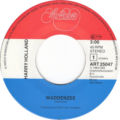 Harry Holland - Waddenzee Vinyl Singles Vinyl Zeer Goed / Hoesje Goed "VINYLSINGLES.NL"