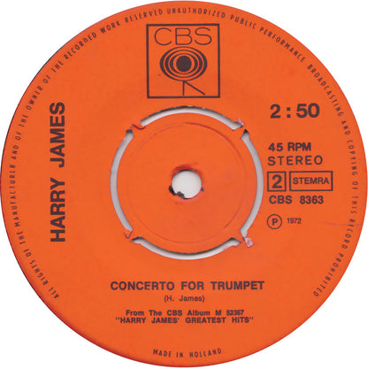Harry James - Trumpet Blues Vinyl Singles Vinyl Zeer Goed / Hoesje Goed "VINYLSINGLES.NL"