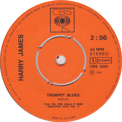 Harry James - Trumpet Blues Vinyl Singles Vinyl Zeer Goed / Hoesje Goed "VINYLSINGLES.NL"