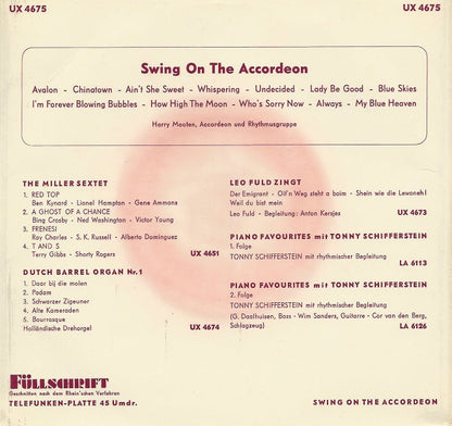 Harry Mooten - Swing On The Accordeon * Vinyl Singles Vinyl Zeer Goed / Hoesje Goed "VINYLSINGLES.NL"