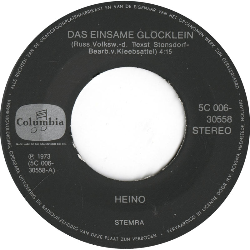 Heino - Das Einsame Glöcklein Vinyl Singles Vinyl Zeer Goed / Hoesje Generic "VINYLSINGLES.NL"