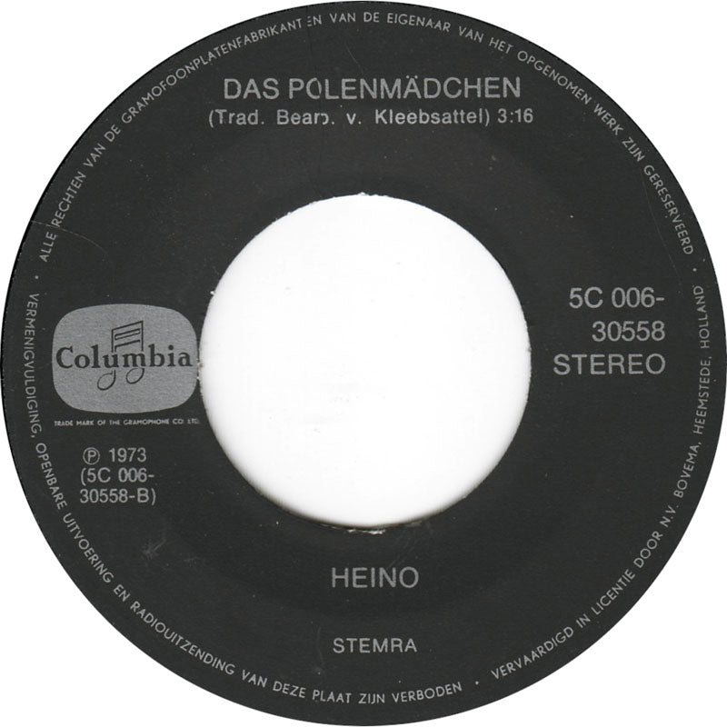Heino - Das Einsame Glöcklein Vinyl Singles Vinyl Zeer Goed / Hoesje Generic "VINYLSINGLES.NL"