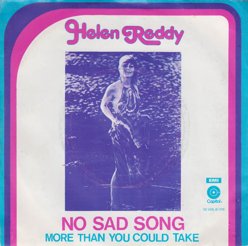 Helen Reddy - No Sad Song 28007 Vinyl Singles Vinyl Zeer Goed / Hoesje Goed "VINYLSINGLES.NL"