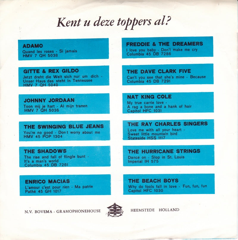 Henk Elsink - Piano-An Vinyl Singles Vinyl Zeer Goed / Hoesje Goed "VINYLSINGLES.NL"