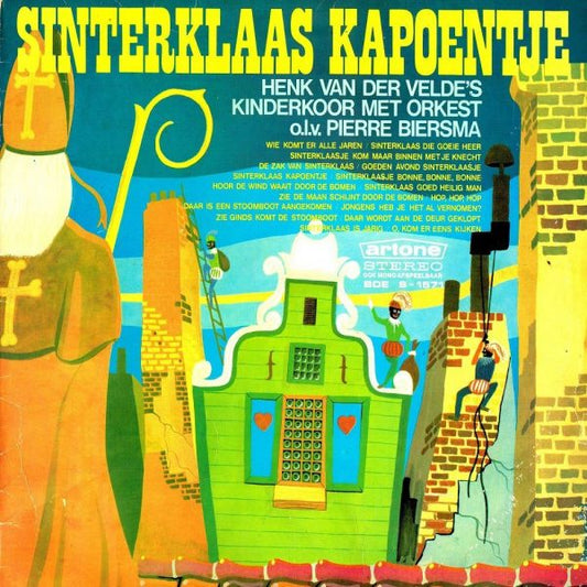 Henk Van Der Velde's Kinderkoor - Sinterklaas Kapoentje (LP) Vinyl LP Vinyl Zeer Goed / Hoesje Goed "VINYLSINGLES.NL"