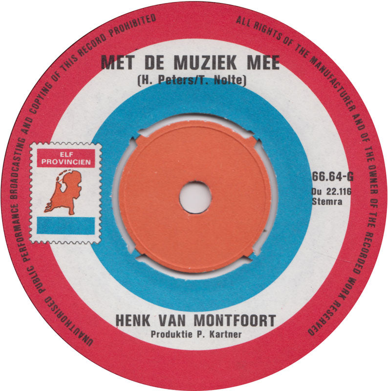 Henk van Montfoort - Sevilla Vinyl Singles Vinyl Zeer Goed / Hoesje Goed "VINYLSINGLES.NL"