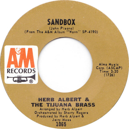 Herb Alpert & The Tijuana Brass - Without Her Vinyl Singles Vinyl Zeer Goed / Hoesje Goed "VINYLSINGLES.NL"