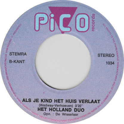 Holland-Duo - Arrivederci Roma 03682 Vinyl Singles Vinyl Zeer Goed / Hoesje Goed "VINYLSINGLES.NL"