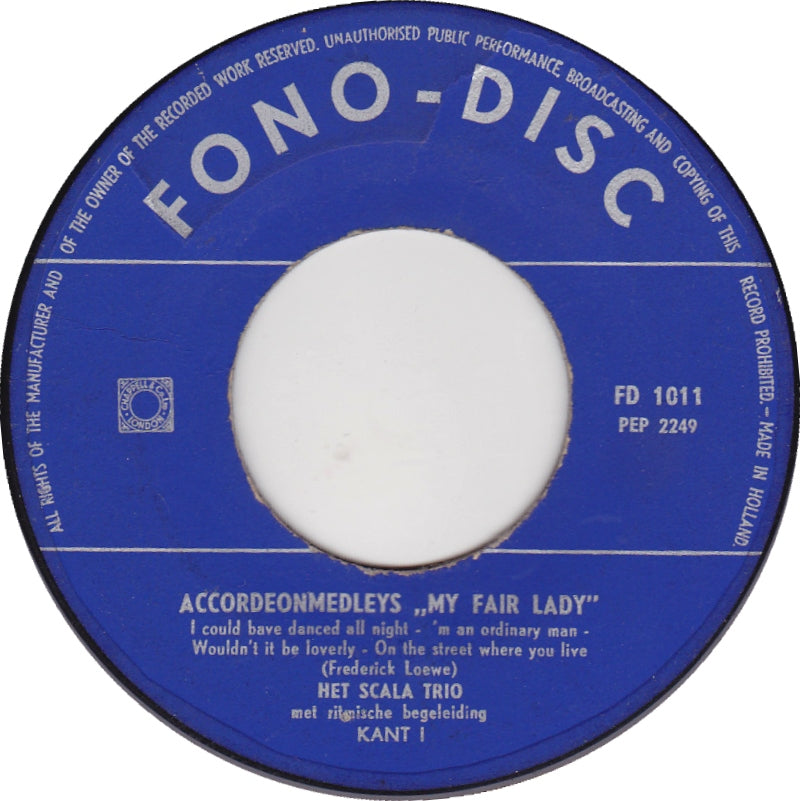 Scala Trio - Accordeonmedleys My Fair Lady 24475 Vinyl Singles Vinyl Goed / Hoes Generic