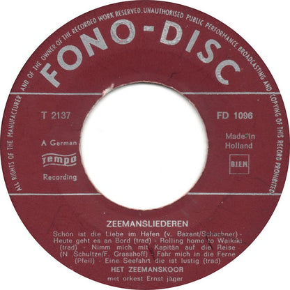 Ernst Jäger Und Sein Orchester - Zeemansliederen 42288 Vinyl Singles Vinyl Goed / Hoes Generic