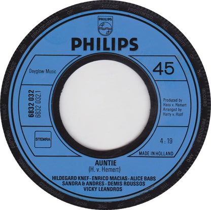 Hildegard Knef & Enrico Macias & More - Auntie Vinyl Singles Vinyl Zeer Goed / Hoesje Goed "VINYLSINGLES.NL"