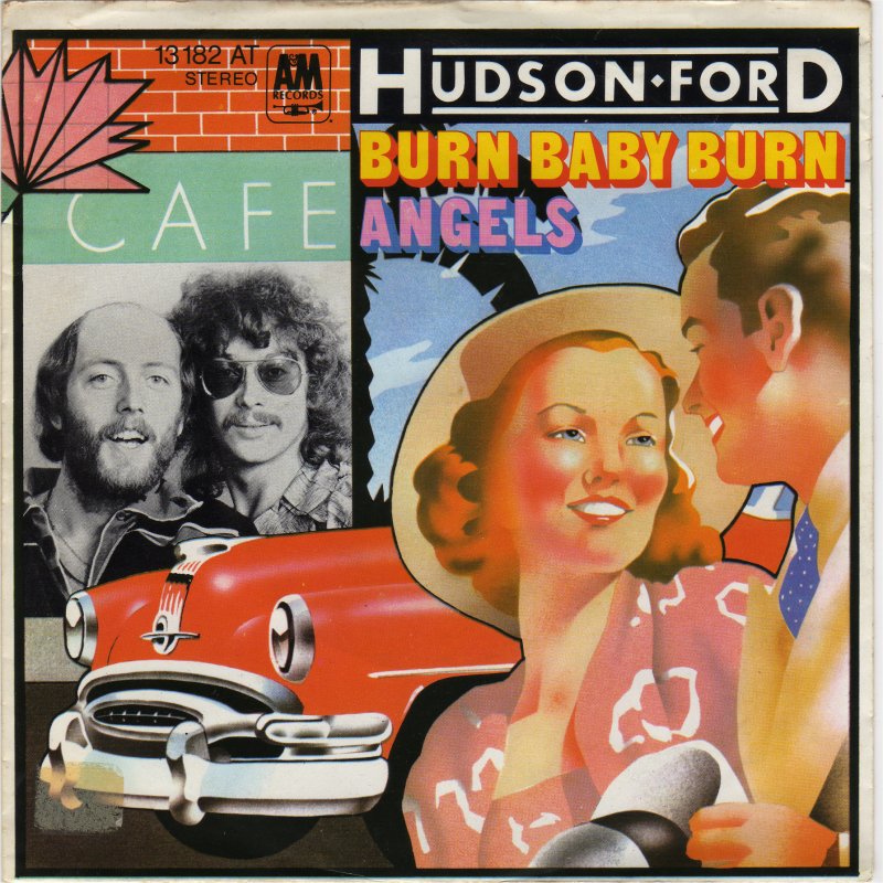 Hudson-Ford - Burn Baby Burn Vinyl Singles Vinyl Zeer Goed / Hoesje Goed "VINYLSINGLES.NL"