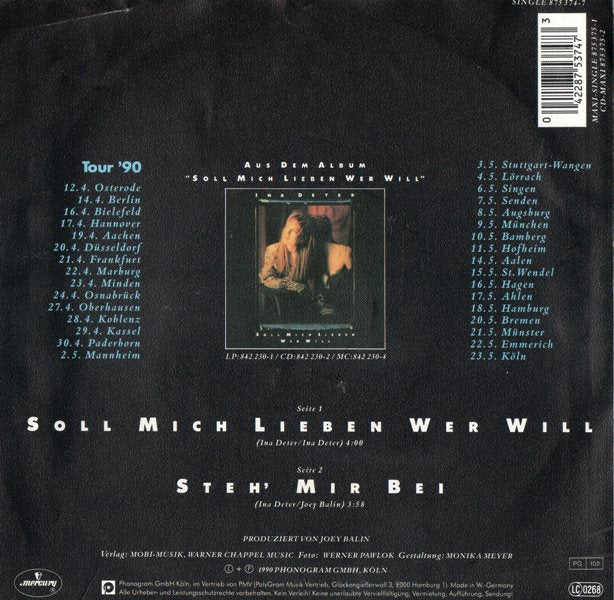 Ina Deter - Soll Mich Lieben Wer Will 21400 Vinyl Singles Vinyl Goed / Hoes Goed