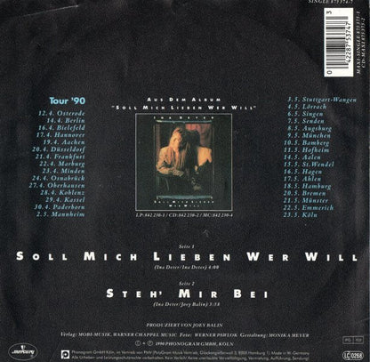 Ina Deter - Soll Mich Lieben Wer Will 21400 Vinyl Singles Vinyl Goed / Hoes Goed