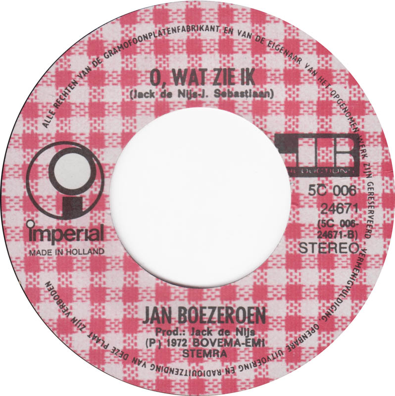 Jan Boezeroen - He, He, Kijk Daar 'Ns 32290 Vinyl Singles Vinyl Goed / Hoes Goed
