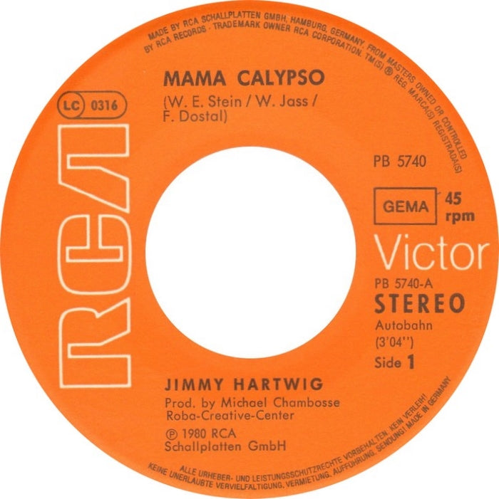 Jimmy Hartwig - Mama Calypso 29158