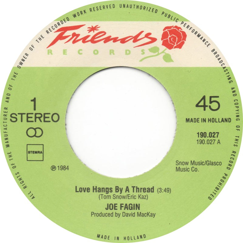 Joe Fagin - Love Hangs By A Thread 12576