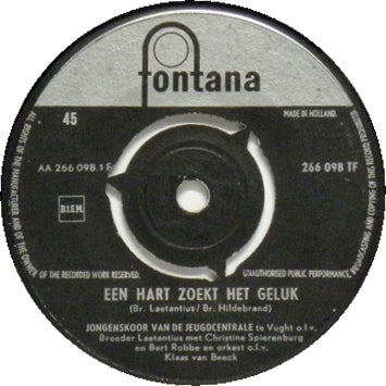 Jongenskoor Van De Jeugdcentrale Te Vught - Een Hart Zoekt Het Geluk 41466 Vinyl Singles Vinyl Goed / Hoes Generic