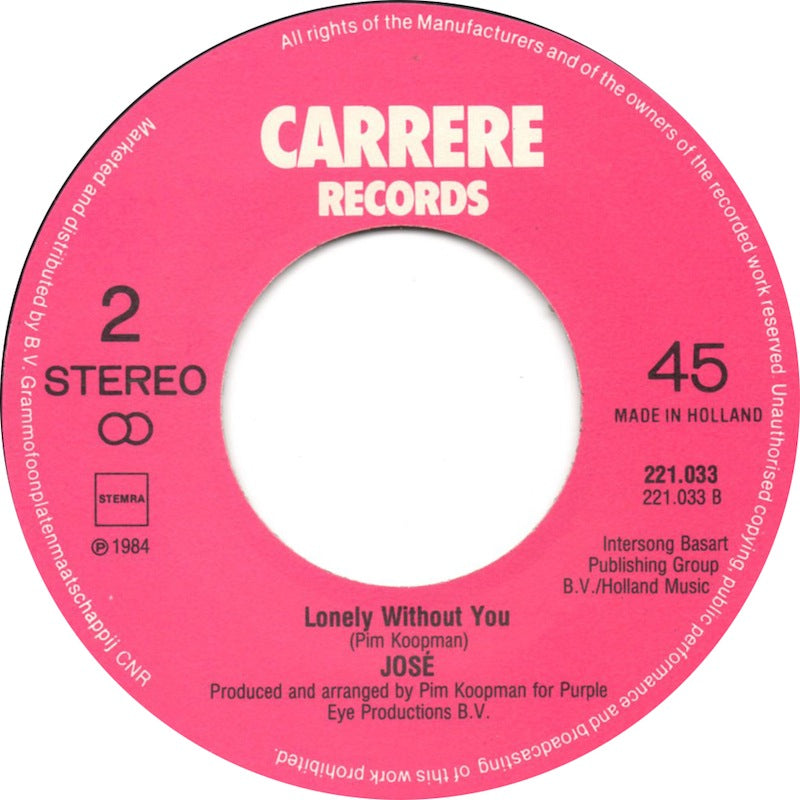 Jose - Time Goes By 30180 Vinyl Singles Vinyl Goed / Hoes Goed