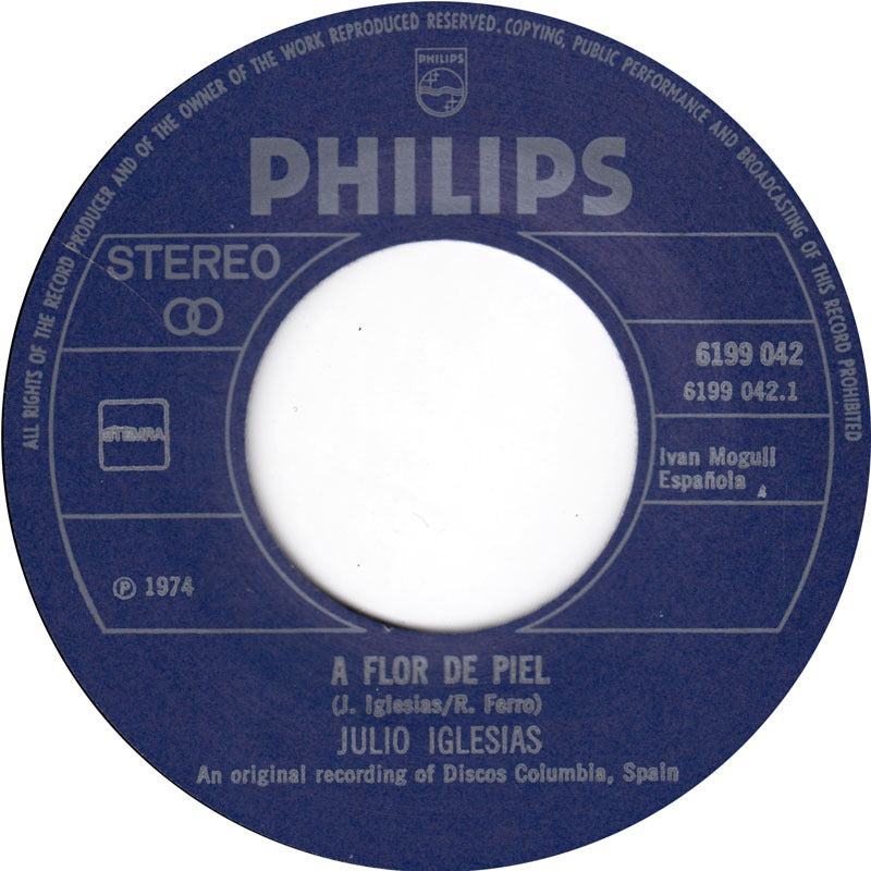 Julio Iglesias - A Flor De Piel 08860 Vinyl Singles Vinyl Goed / Hoes Generic