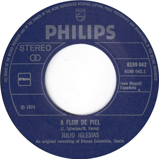 Julio Iglesias - A Flor De Piel 08860 Vinyl Singles Vinyl Goed / Hoes Generic