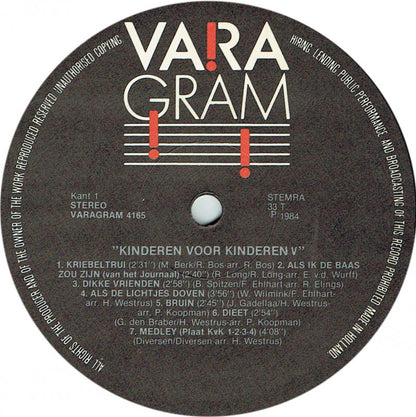 Kinderen voor Kinderen - Kinderen Voor Kinderen 5 (LP) 50864 Vinyl LP JUKEBOXSINGLES.NL   