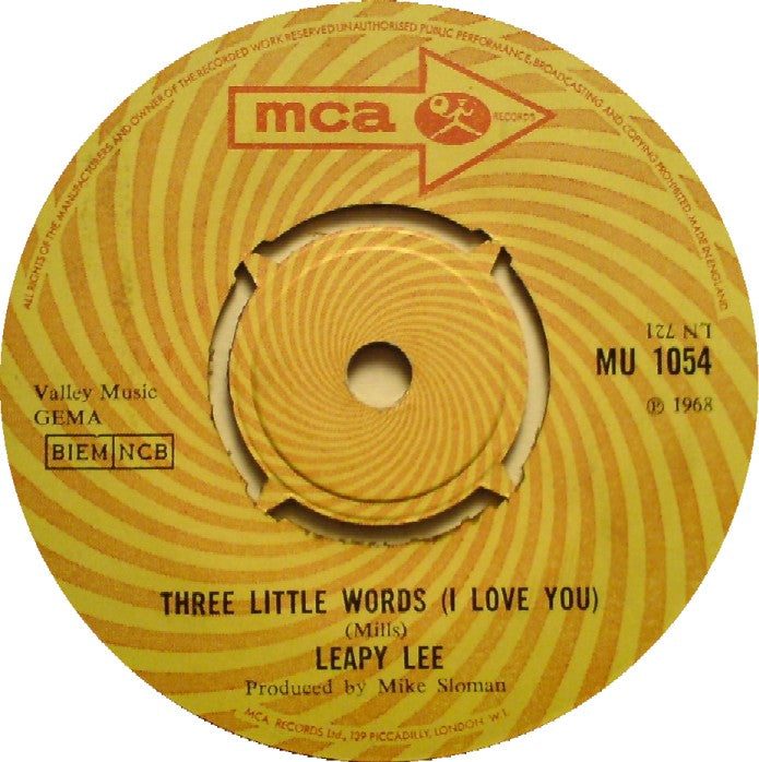 Leapy Lee - Here Comes The Rain 42485 Vinyl Singles EP Vinyl Goed / Hoes Generic