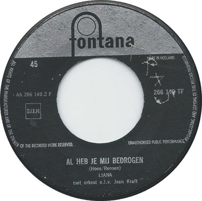 Liana - De Havenmeid 38872 Vinyl Singles Vinyl Goed / Hoes Redelijk