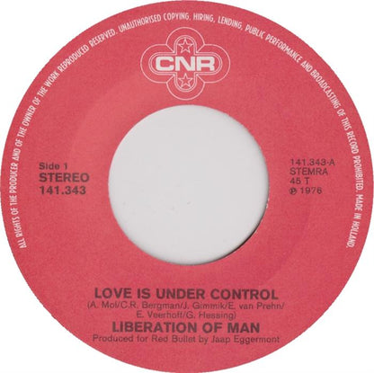 Liberation Of Man - Love Is Under Control 06824 Vinyl Singles Vinyl Goed / Hoes Redelijk