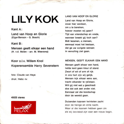 Lily Kok ‎- Land Van Hoop En Glorie 27421