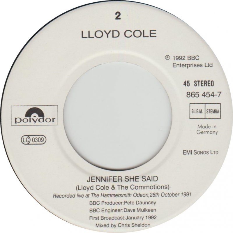 Lloyd Cole - Schmetterling 30502