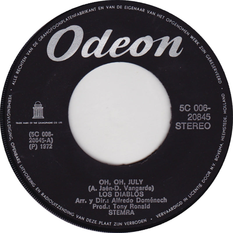 Los Diablos - Oh,Oh,July 42405 Vinyl Singles Vinyl Goed / Hoes Generic