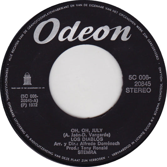 Los Diablos - Oh,Oh,July 42405 Vinyl Singles Vinyl Goed / Hoes Generic