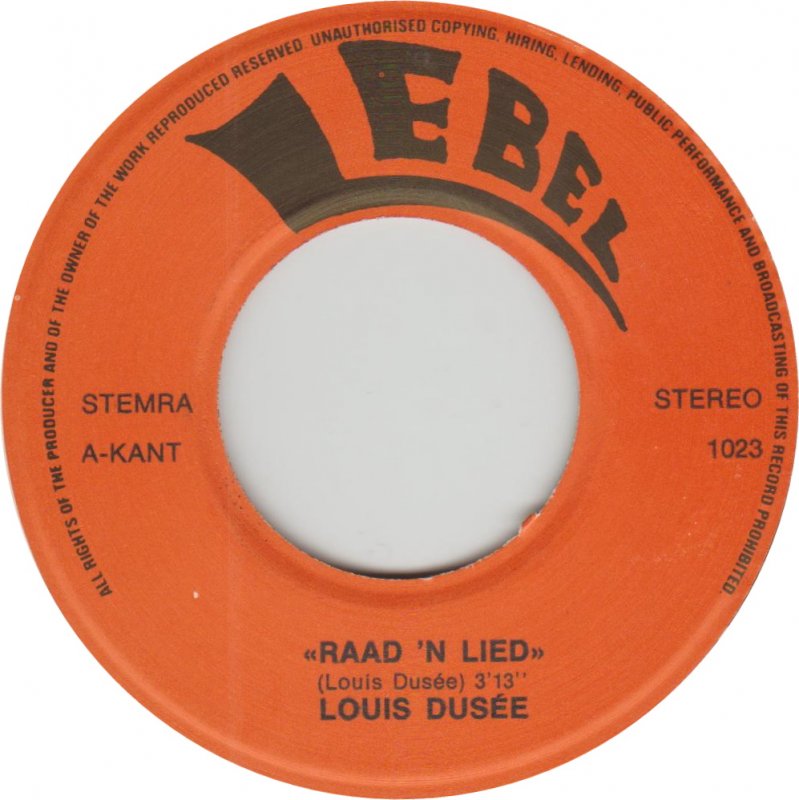 Louis Dusée - Raad 'n Lied 43343 Vinyl Singles Vinyl Goed / Hoes Goed