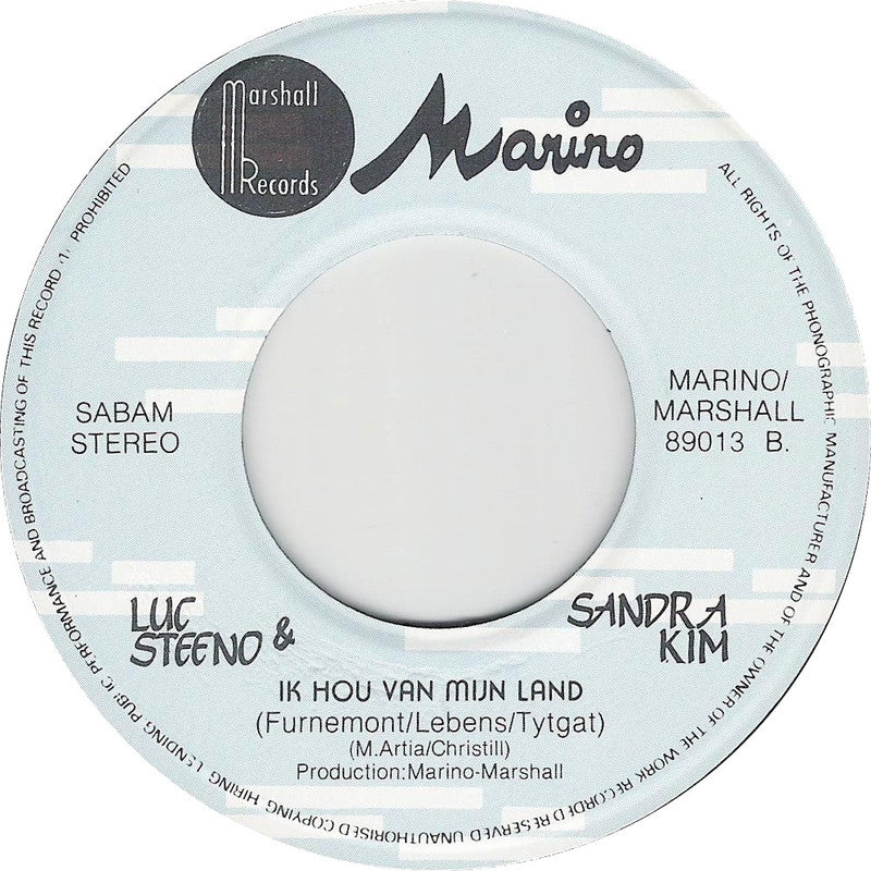 Luc Steeno & Sandra Kim - Bel Me, Schrijf Me 17926 Vinyl Singles Vinyl Goed / Hoes Goed