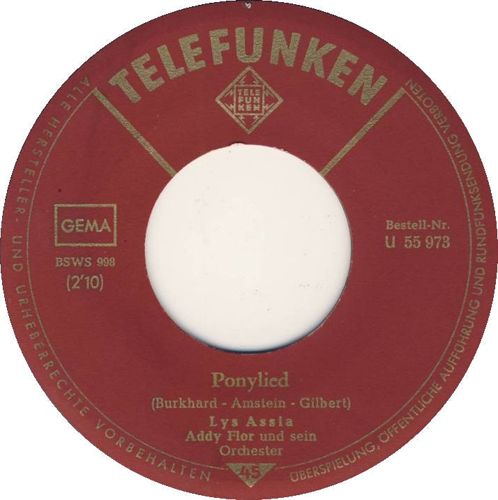 Lys Assia - O Mein Papa 06203 Vinyl Singles Vinyl Goed / Hoes Goed