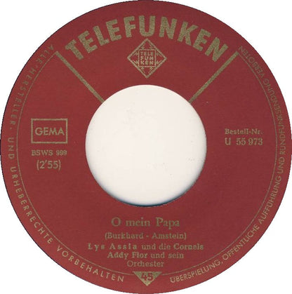 Lys Assia - O Mein Papa 06203 Vinyl Singles Vinyl Goed / Hoes Goed