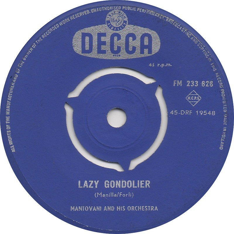 Mantovani And His Orchestra - Lonely Ballerina 09152 Vinyl Singles Vinyl Goed / Hoes Generic