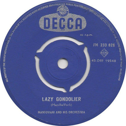 Mantovani And His Orchestra - Lonely Ballerina 09152 Vinyl Singles Vinyl Goed / Hoes Generic