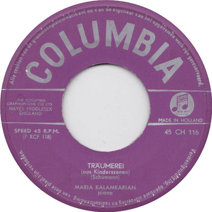 Beethoven / Schumann , Maria Kalamkarian - Für Elise / Träumerei 06475 Vinyl Singles Vinyl Goed / Hoes Goed