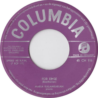 Beethoven / Schumann , Maria Kalamkarian - Für Elise / Träumerei 06475 Vinyl Singles Vinyl Goed / Hoes Goed