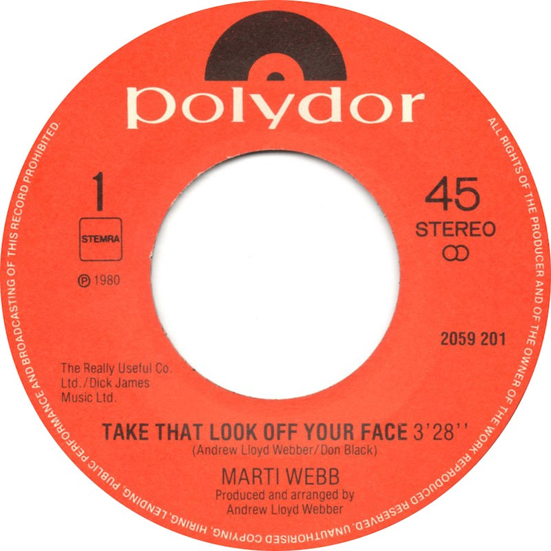 Marti Webb - Take That Look Off Your Face 17458 Vinyl Singles Vinyl Goed / Hoes Goed