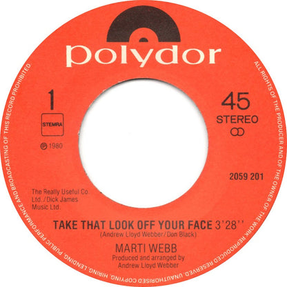 Marti Webb - Take That Look Off Your Face 17458 Vinyl Singles Vinyl Goed / Hoes Goed