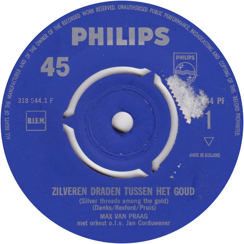 Max van Praag - Zilveren Draden Tussen Het Goud 02625 Vinyl Singles Vinyl Goed / Hoes Generic