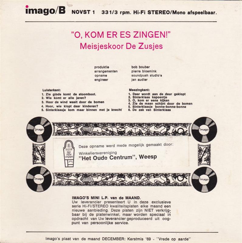 Meisjeskoor De Zusjes - O Kom Er Es Zingen 34799 Vinyl Singles Vinyl Goed / Hoes Goed