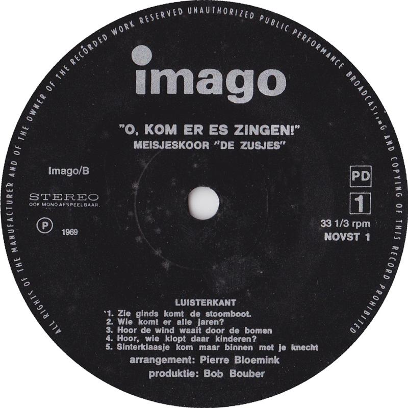 Meisjeskoor De Zusjes - O Kom Er Es Zingen 34799 Vinyl Singles Vinyl Goed / Hoes Goed