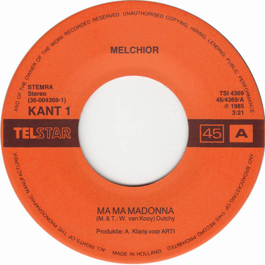 Melchior - Ma Ma Madonna 15778 Vinyl Singles Vinyl Goed / Hoes Generic