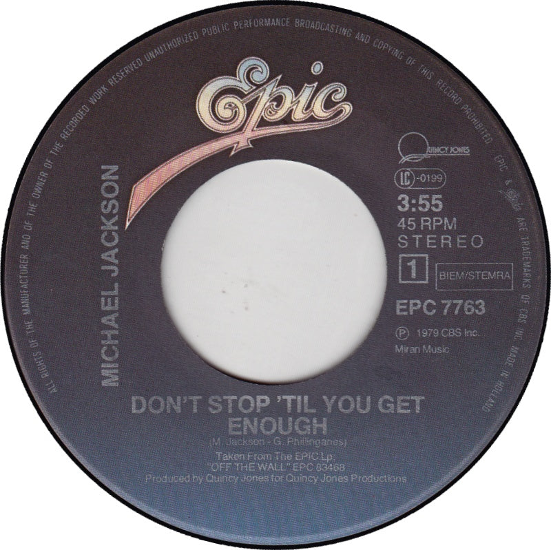Michael Jackson - Don't Stop 'Til You Get Enough 40882 Vinyl Singles Vinyl Goed / Hoes Generic