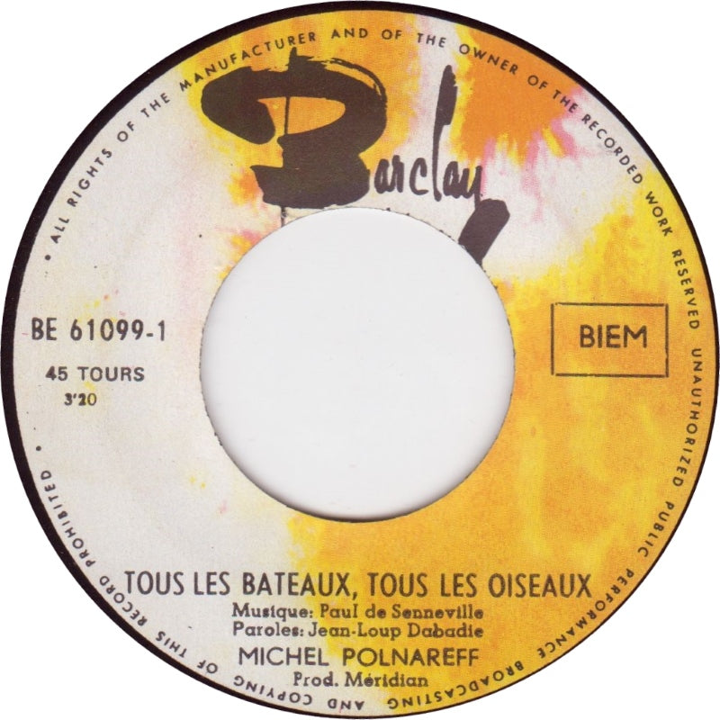 Michel Polnareff - Tous Les Bateaux Tous Les Oiseaux 29691